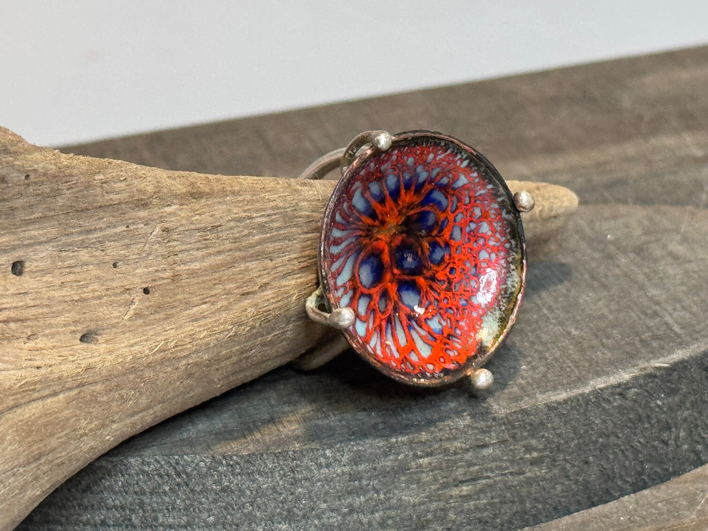 Crackled Enamel Ring