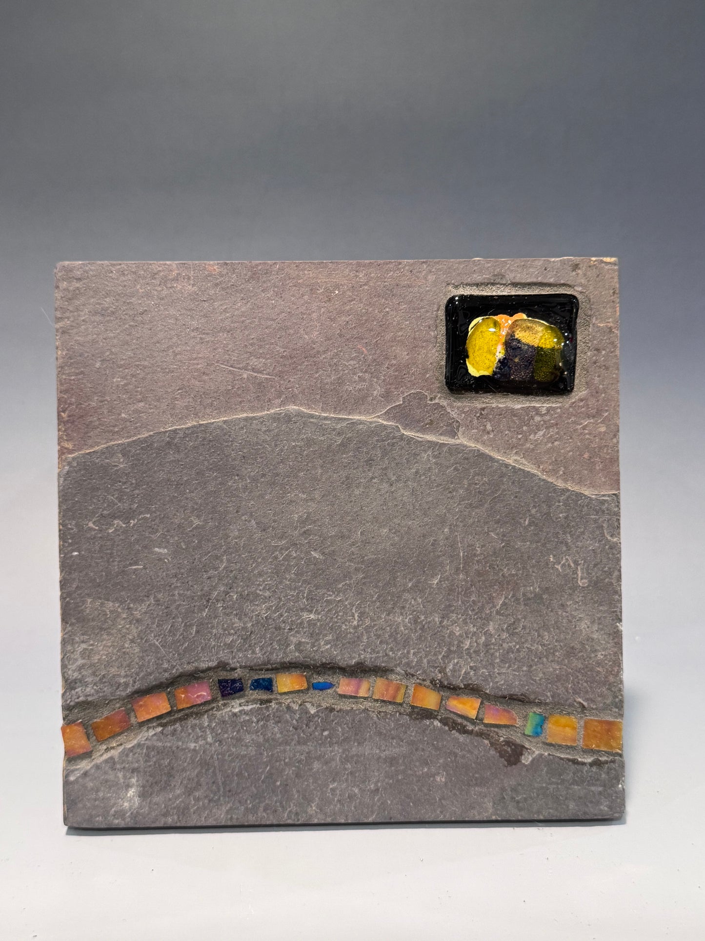 Slate and Glass Decorative Tile