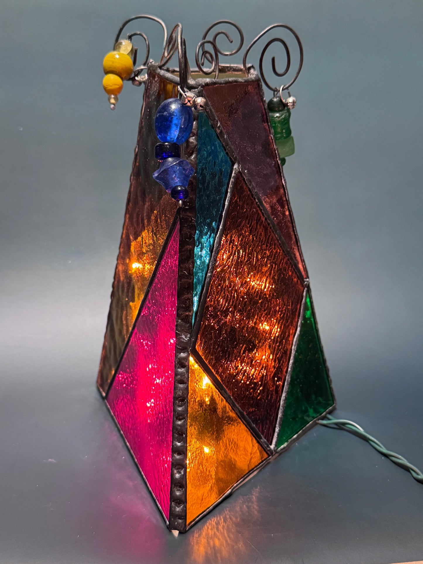 Stained Glass Mardi Gras Sculpture