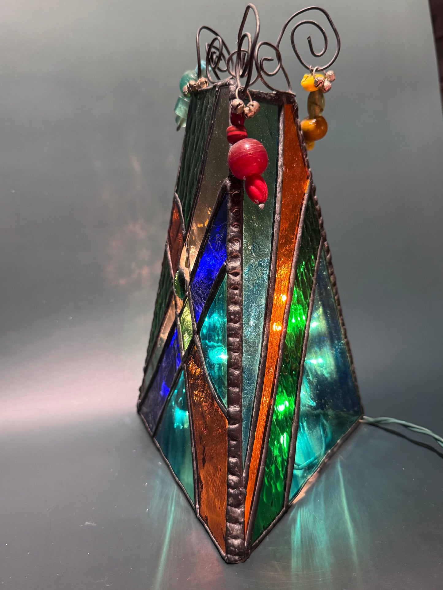 Stained Glass Mardi Gras Sculpture