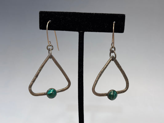 Sterling Triangle Earrings