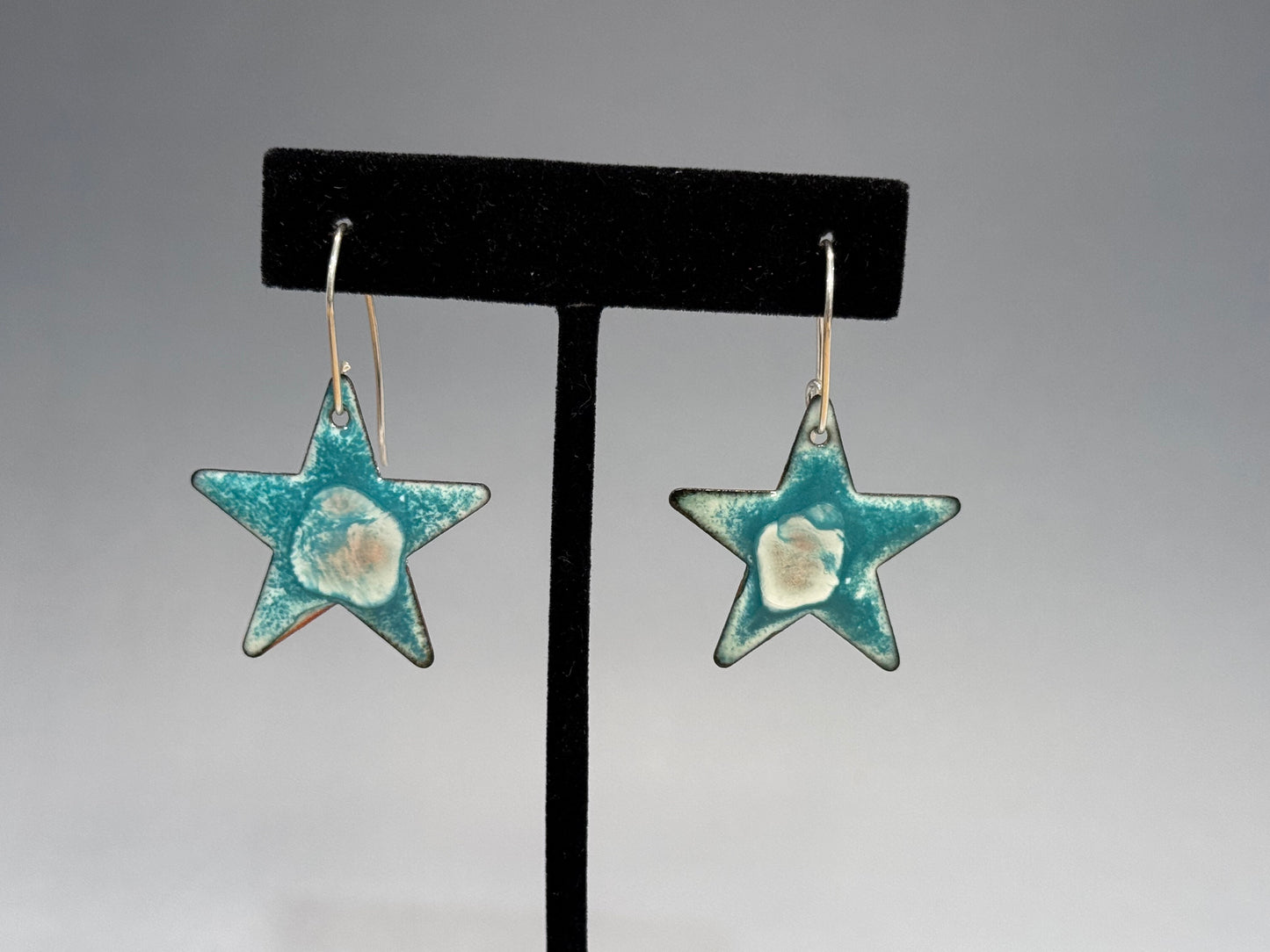 Teal Star Earrings