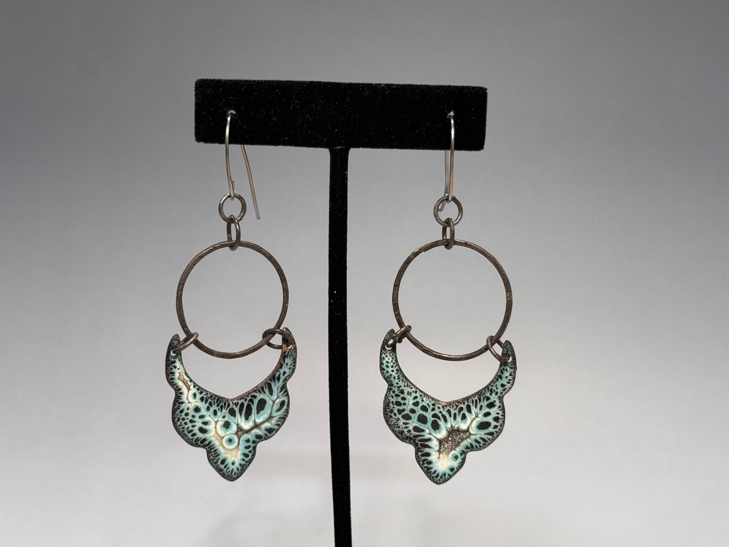 Crackled Enamel Earrings