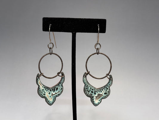 Crackled Enamel Earrings
