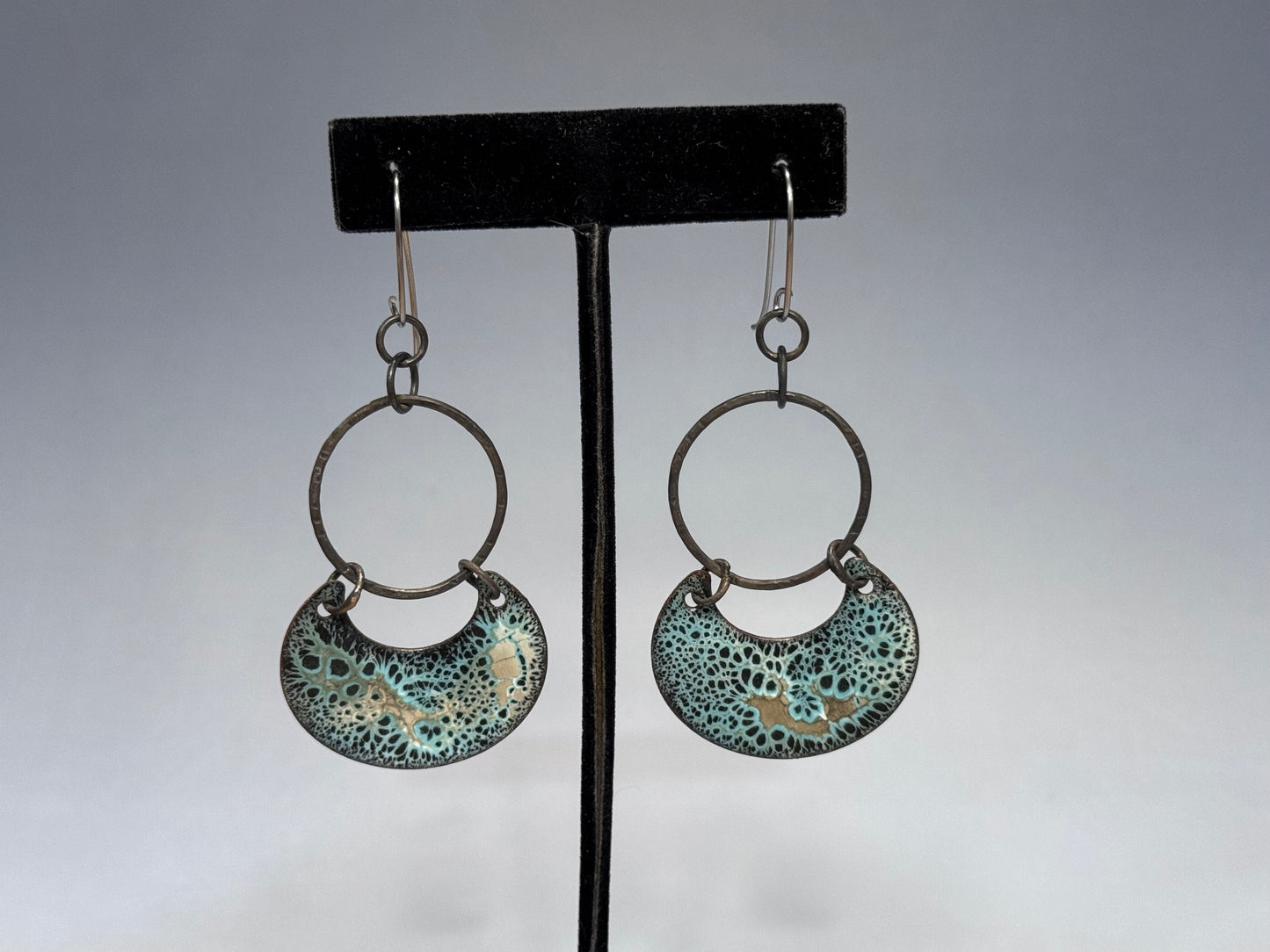 Crackled Enamel Earrings