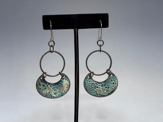 Crackled Enamel Earrings