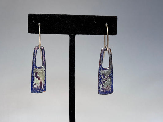 Crackled Enamel Earrings