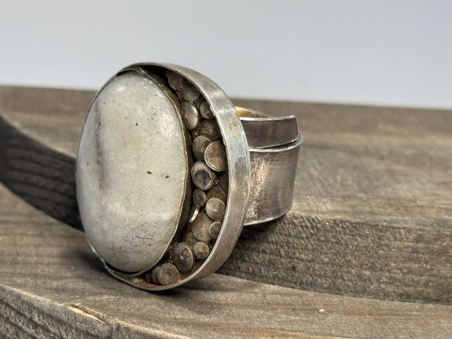 Sterling and Marble Ring