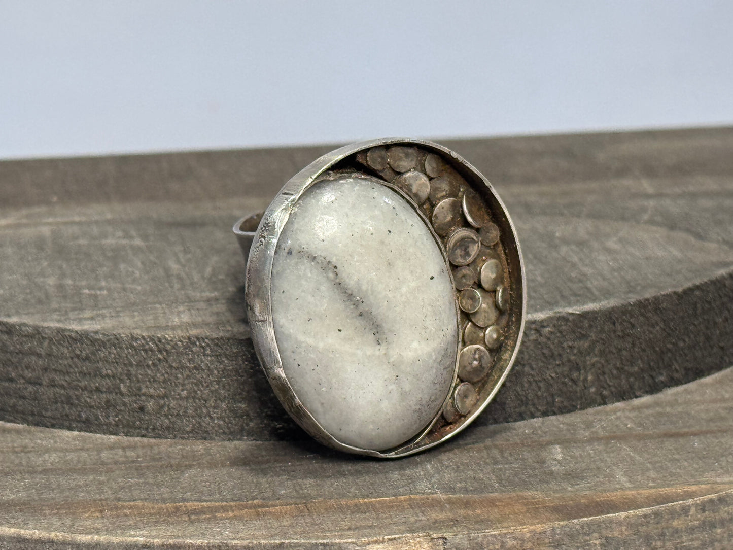 Sterling and Marble Ring