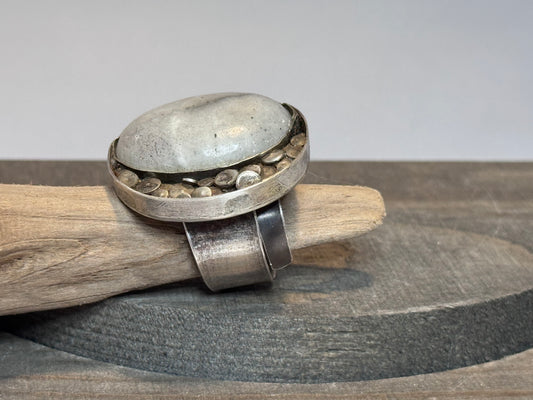 Sterling and Marble Ring