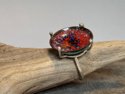 Crackled Enamel Ring