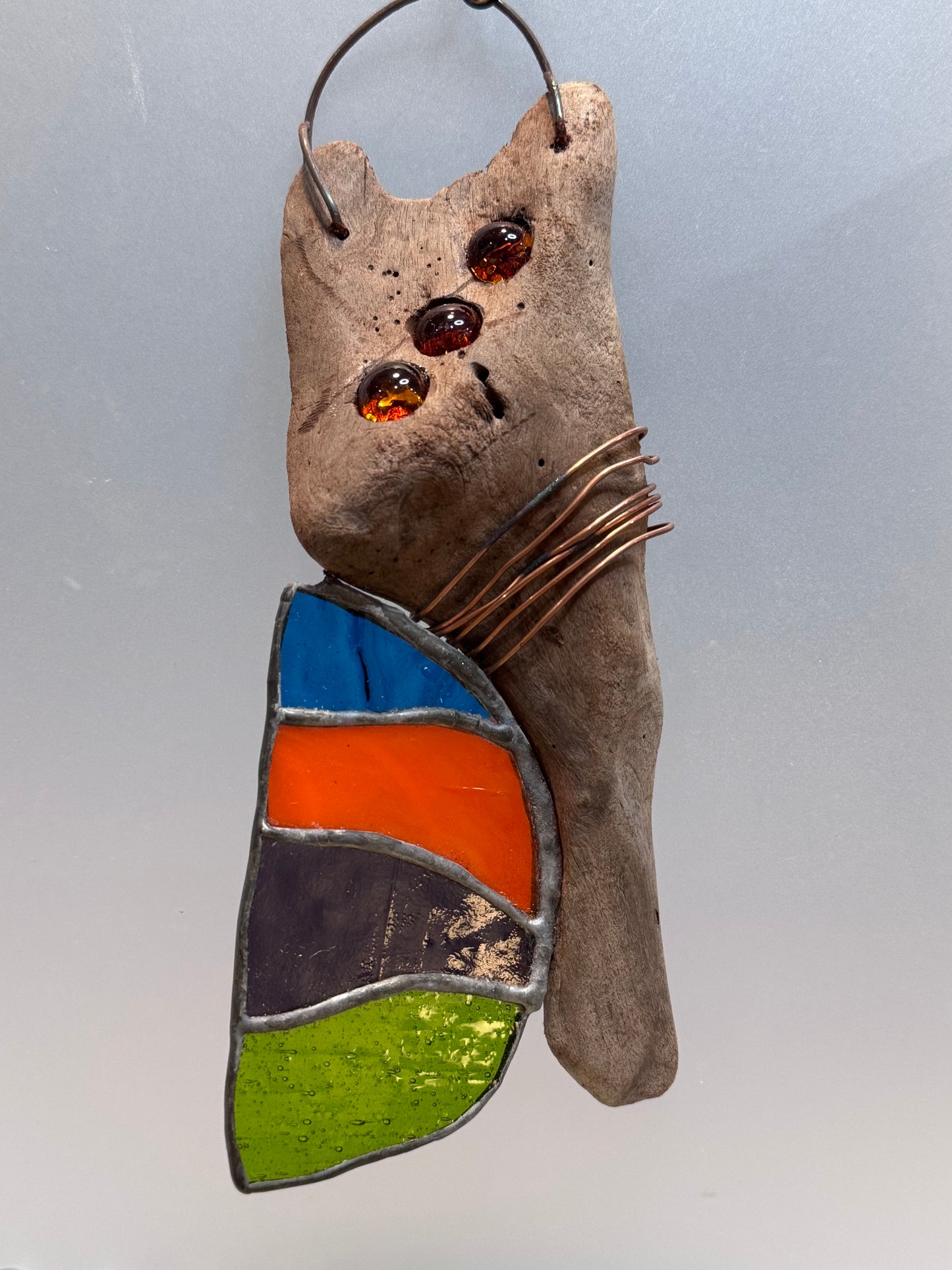 Stained Glass and Driftwood Suncatcher