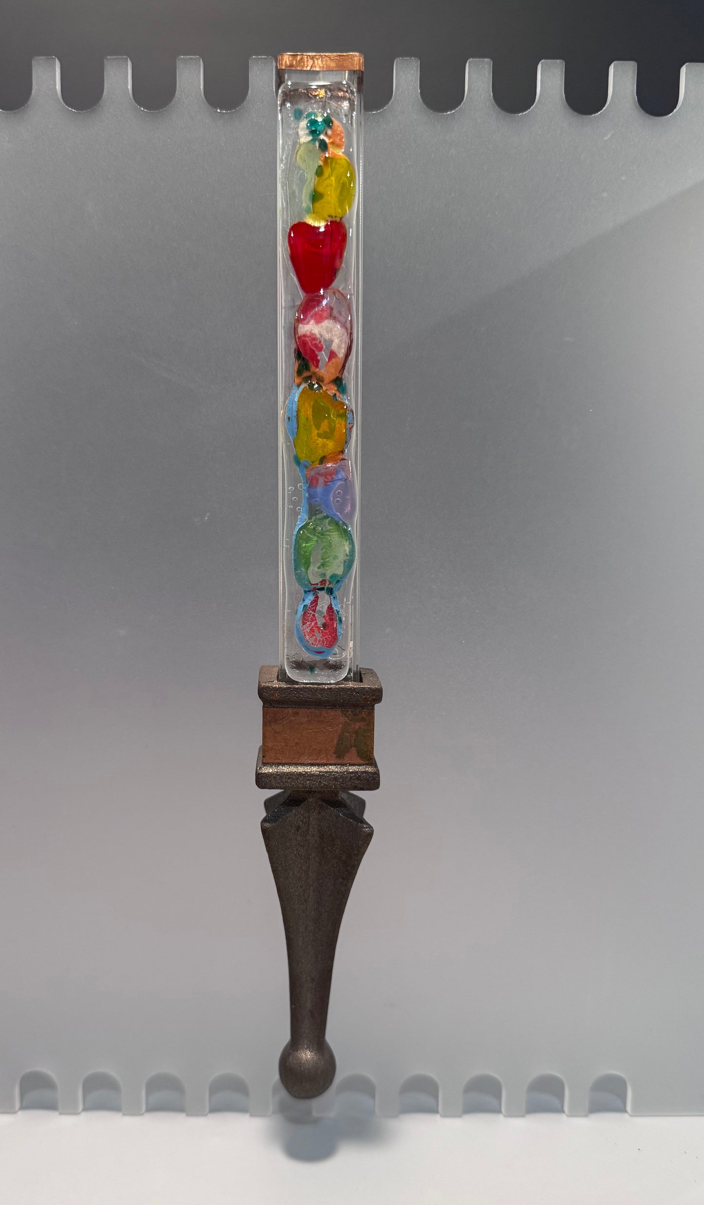 Fused Glass Wall Vase