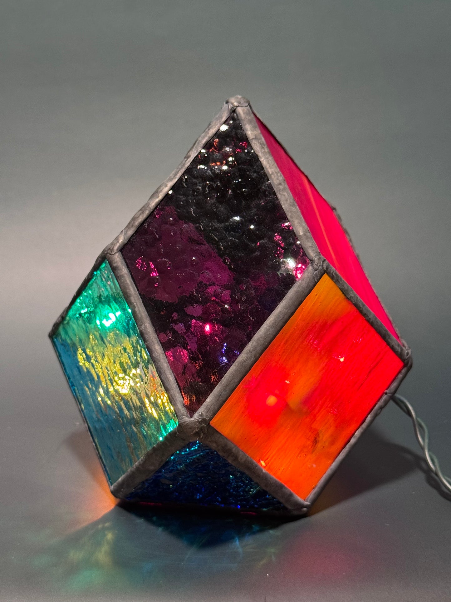 Lighted Gem: Stained Glass Lamp