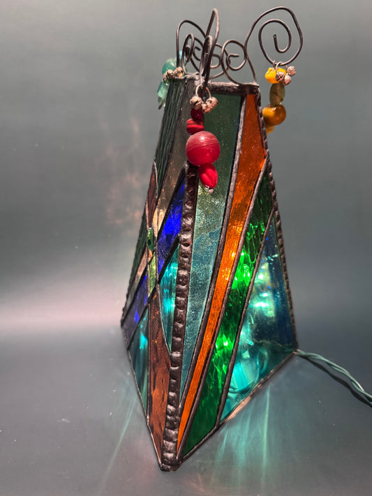 Stained Glass Mardi Gras Sculpture