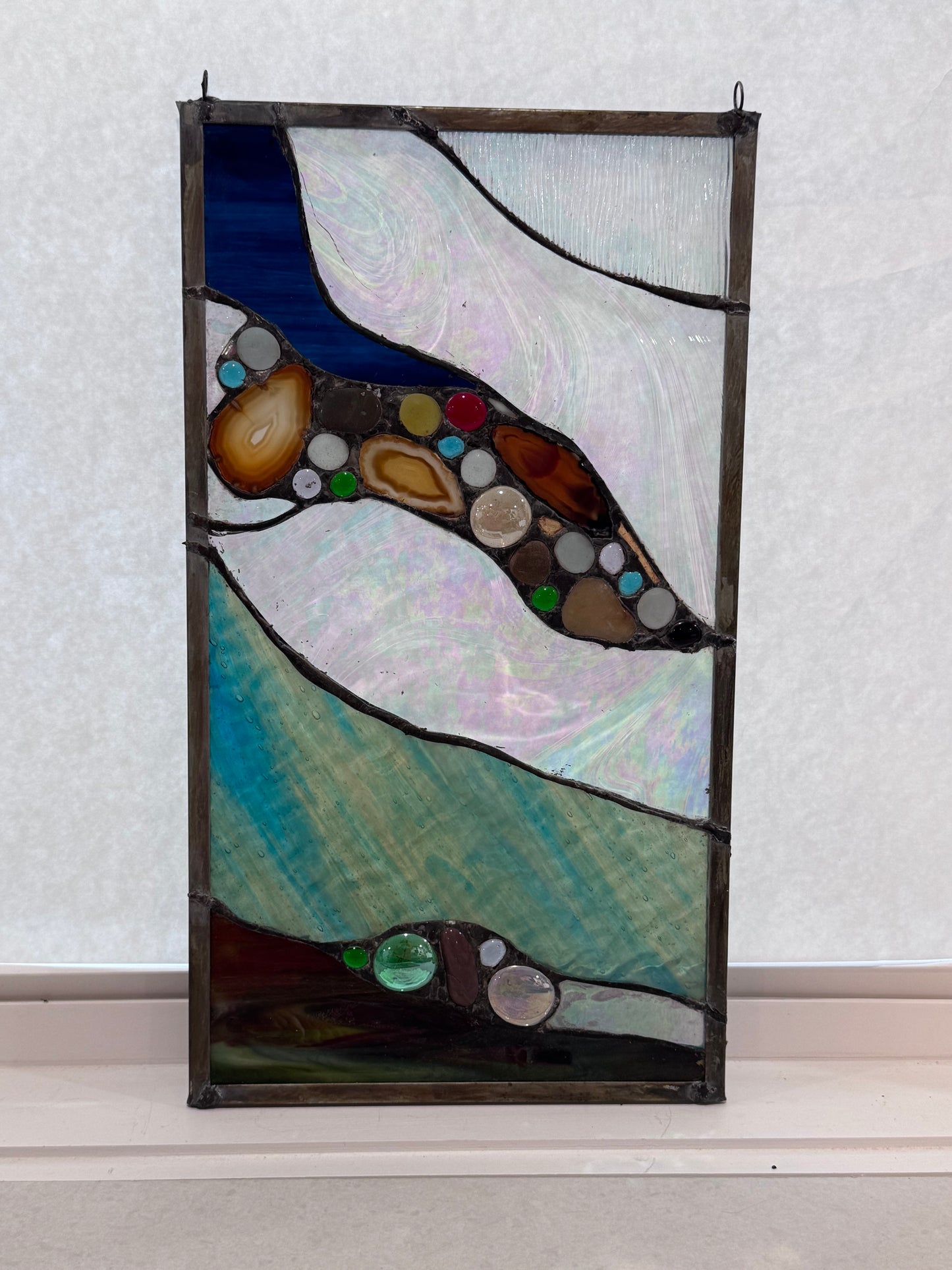 Stained Glass River Triptych