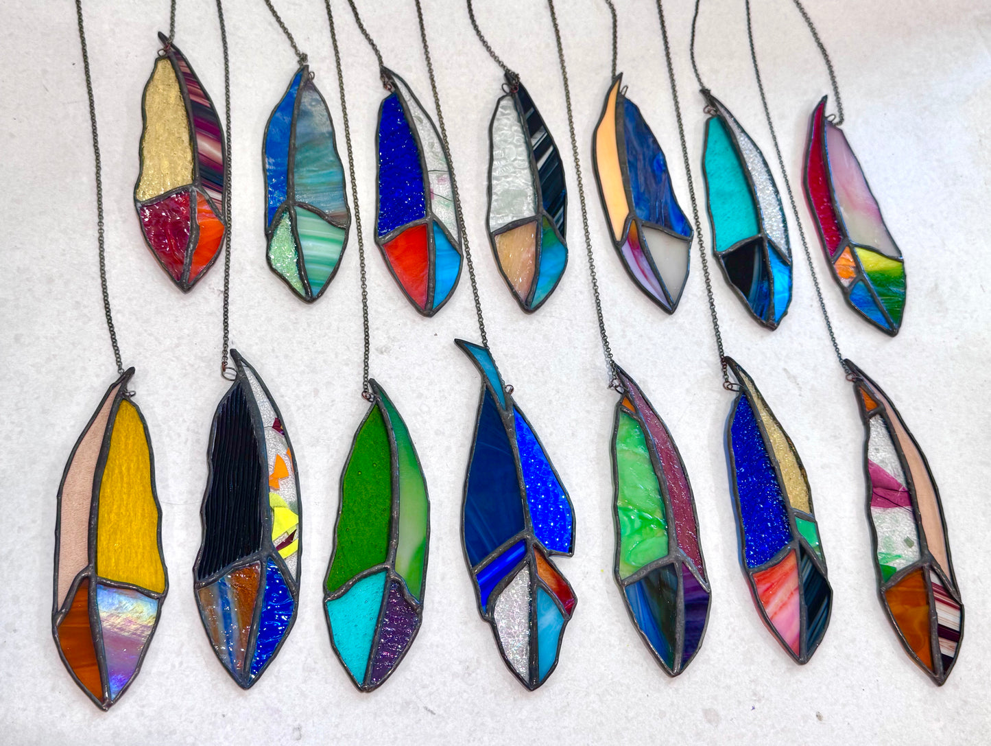 Stained Glass Feathers