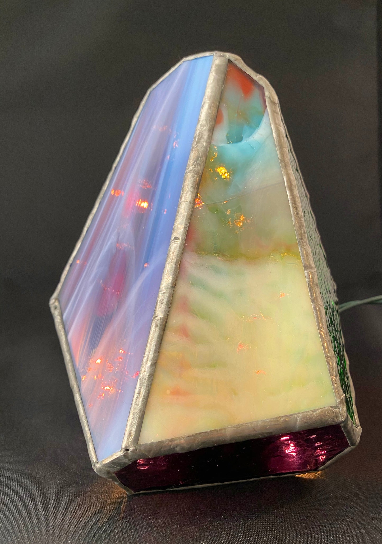 Lighted Gem: Stained Glass Rock Candy Lamp