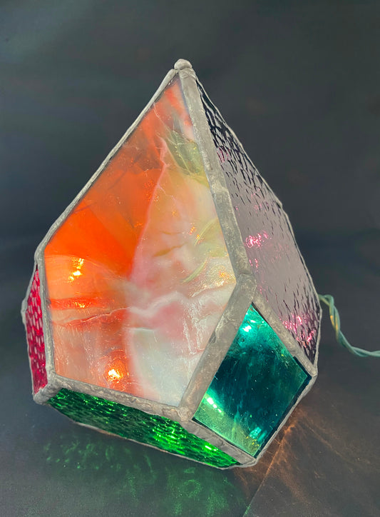 Lighted Gem: Stained Glass Small Dragon Egg Lamp