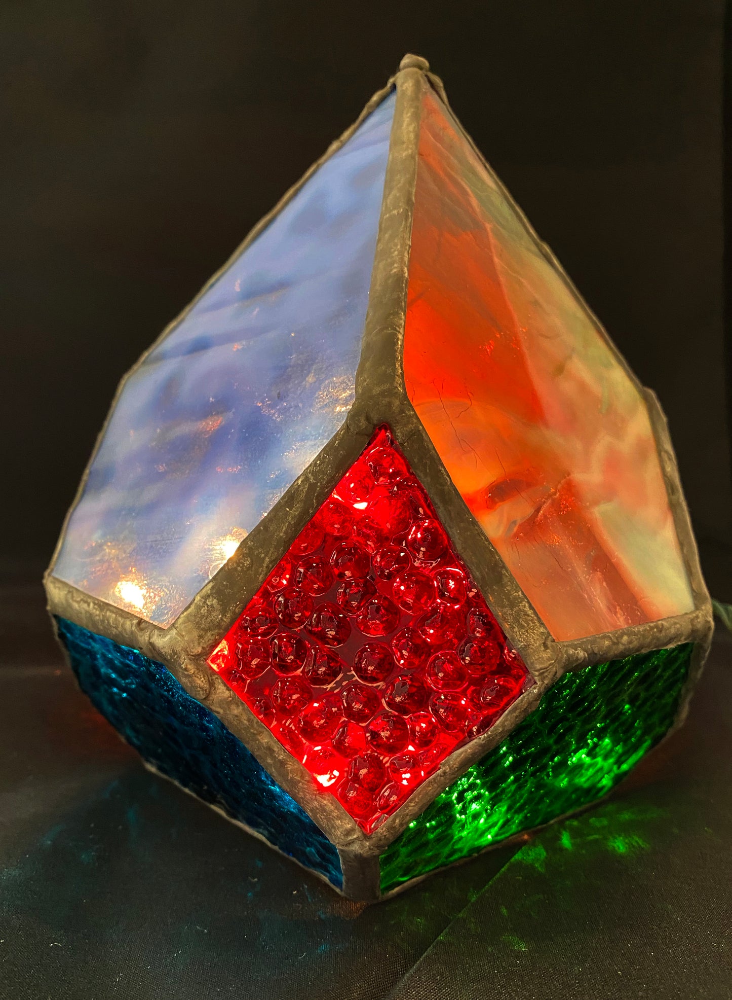 Lighted Gem: Stained Glass Small Dragon Egg Lamp