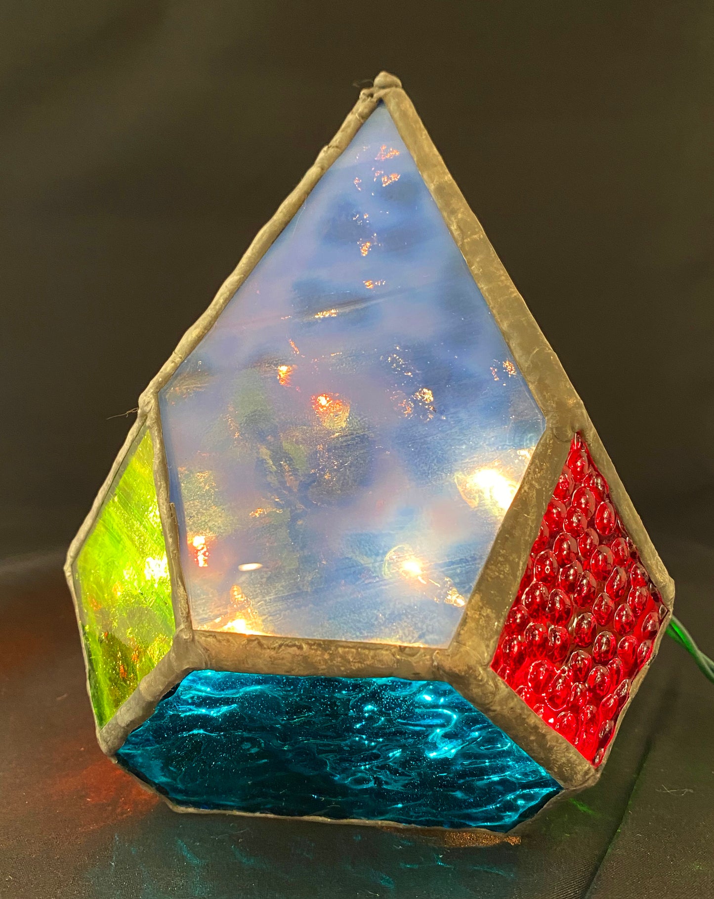 Lighted Gem: Stained Glass Small Dragon Egg Lamp